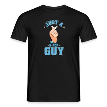 K Pop Kpop Korean Pop Just A Kpop Guy - Men's T-Shirt - black - Front - AI Model Male 178 light (178cm)