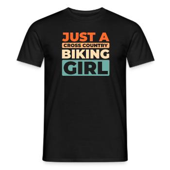 Cross Country Mountain Bike Mtb - Men's T-Shirt - black - Front - AI Model Male 178 light (178cm)