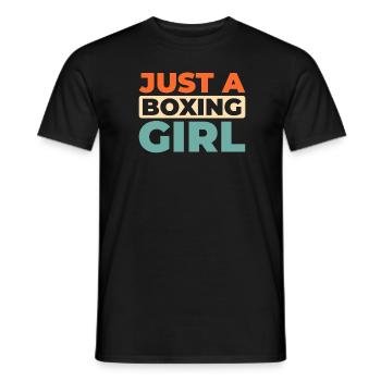 Boxen Boxer Just A Boxing Girl - Men's T-Shirt - black - Front - AI Model Male 178 light (178cm)