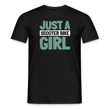 Motorroller Just A Scooter Bike Girl - Männer T-Shirt - Schwarz - Vorne - AI Model Male 178 light (178cm)