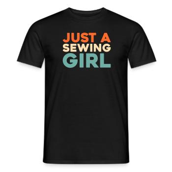 Machine à coudre juste une fille de couture - T-shirt homme - noir - Devant - AI Model Male 178 light (178cm)