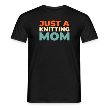 Frappée juste une maman tricoteuse - T-shirt homme - noir - Devant - AI Model Male 178 light (178cm)