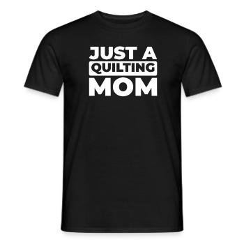 Quilting Just A Quilting Mom - Men's T-Shirt - black - Front - AI Model Male 178 light (178cm)