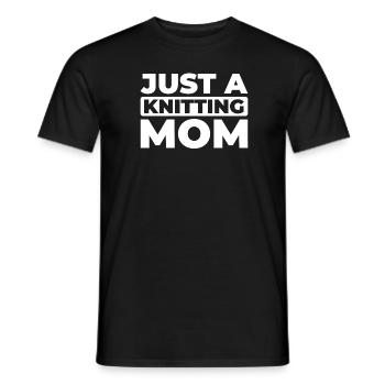 Frappée juste une maman tricoteuse - T-shirt homme - noir - Devant - AI Model Male 178 light (178cm)