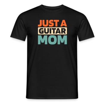 E Gitarre Elektrogitarre Just A Guitar Mom - Männer T-Shirt - Schwarz - Vorne - AI Model Male 178 light (178cm)