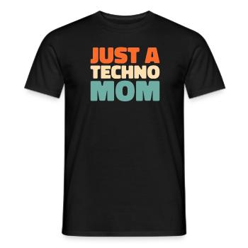 Techno Raver Just A Techno Mom - T-shirt homme - noir - Devant - AI Model Male 178 light (178cm)