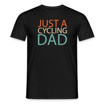 Road Bike Cycling Cyclist Just A Cycling Dad - Men's T-Shirt - black - Front - AI Model Male 178 light (178cm)