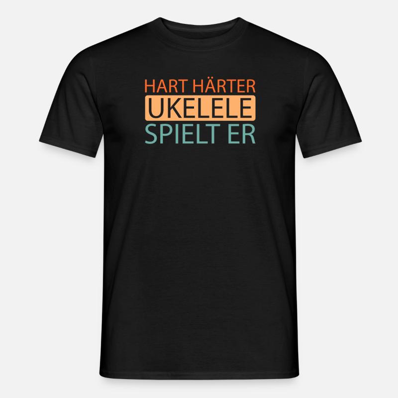 Ukulele - Männer T-Shirt - Schwarz