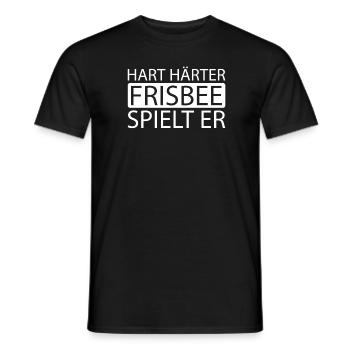 Frisbee - Men's T-Shirt - black - Front - AI Model Male 178 light (178cm)