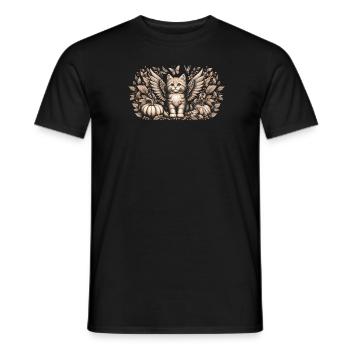 Fairycore Katze Feen Floral Flower - Männer T-Shirt - Schwarz - Vorne - AI Model Male 178 light (178cm)