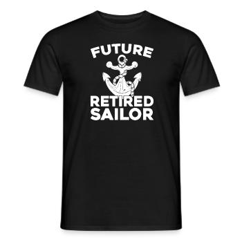 Sailing Sailor Sailboat Retirement - Men's T-Shirt - black - Front - AI Model Male 178 light (178cm)