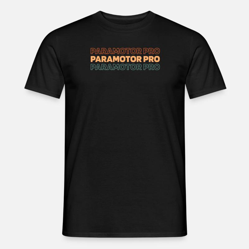 Paramotor Gleitschirmfliegen - Männer T-Shirt - Schwarz
