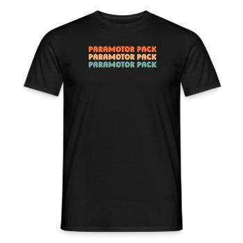 Paramotor Gleitschirmfliegen - Männer T-Shirt - Schwarz - Vorne - AI Model Male 178 light (178cm)