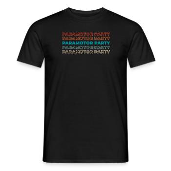 Paramotor paragliding - Men's T-Shirt - black - Front - AI Model Male 178 light (178cm)
