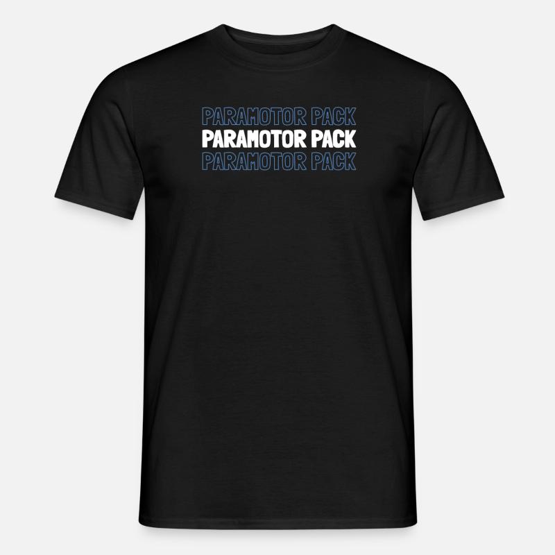 Paramotor Gleitschirmfliegen - Männer T-Shirt - Schwarz