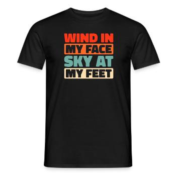 Paramotor Gleitschirmfliegen - Männer T-Shirt - Schwarz - Vorne - AI Model Male 178 light (178cm)