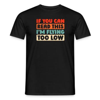 Paramotor Gleitschirmfliegen - Männer T-Shirt - Schwarz - Vorne - AI Model Male 178 light (178cm)