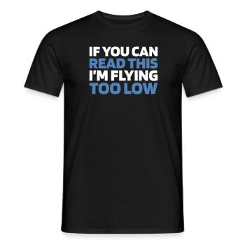 Paramotor paragliding - Men's T-Shirt - black - Front - AI Model Male 178 light (178cm)