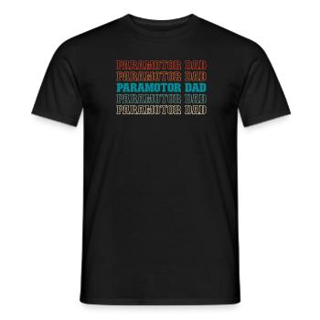 Paramotor Gleitschirmfliegen - Männer T-Shirt - Schwarz - Vorne - AI Model Male 178 light (178cm)
