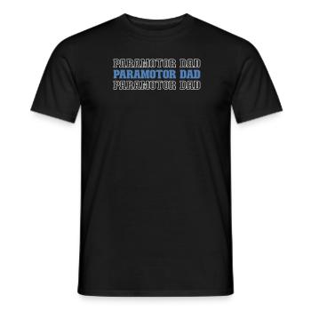 Paramotor Gleitschirmfliegen - Männer T-Shirt - Schwarz - Vorne - AI Model Male 178 light (178cm)