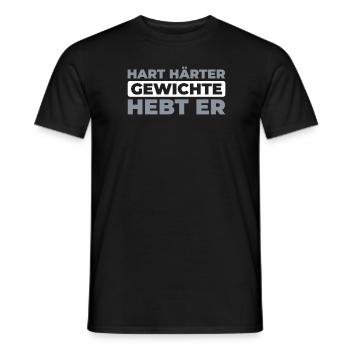 Haltère - T-shirt homme - noir - Devant - AI Model Male 178 light (178cm)