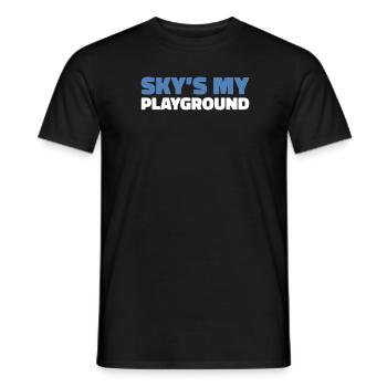 Paramotor Gleitschirmfliegen - Männer T-Shirt - Schwarz - Vorne - AI Model Male 178 light (178cm)