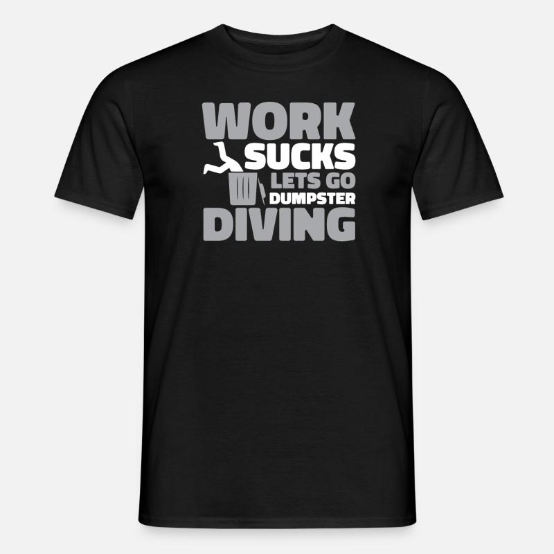 Mülltauchen - Männer T-Shirt - Schwarz