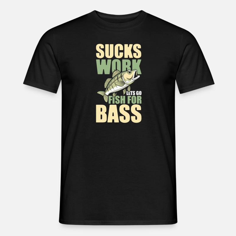 Barsch Angeln Barsch Angler - Männer T-Shirt - Schwarz