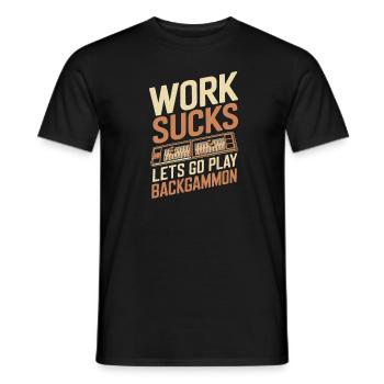 Backgammon - Männer T-Shirt - Schwarz - Vorne - AI Model Male 178 light (178cm)