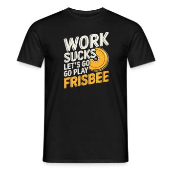 Frisbee - Men's T-Shirt - black - Front - AI Model Male 178 light (178cm)