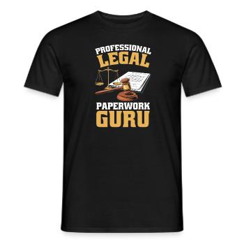 Employé de bureau - T-shirt homme - noir - Devant - AI Model Male 178 light (178cm)