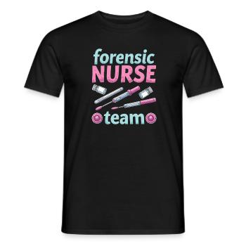 Forensische Krankenschwester Team - Männer T-Shirt - Schwarz - Vorne - AI Model Male 178 light (178cm)