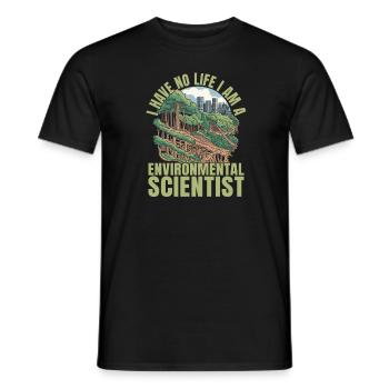 Scientifique de l’environnement - T-shirt homme - noir - Devant - AI Model Male 178 light (178cm)