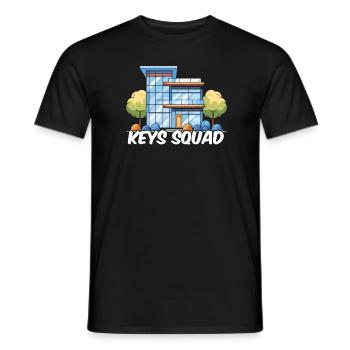 Escouade d’agents immobiliers - T-shirt homme - noir - Devant - AI Model Male 178 light (178cm)