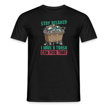 Garbage collector garbage man - Men's T-Shirt - black - Front - AI Model Male 178 light (178cm)