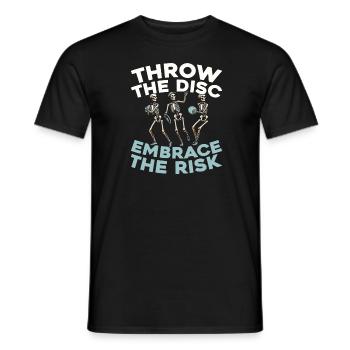 Frisbee Golf Disc Golf - Männer T-Shirt - Schwarz - Vorne - AI Model Male 178 light (178cm)