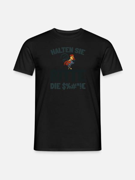 Huhn Henne Halten Sie Bitte Die Fresse - Männer T-Shirt - Schwarz