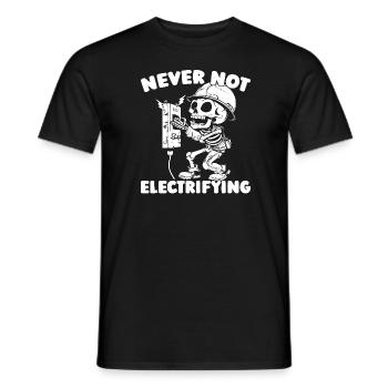Électricien Électronicien Technicien en Electronique - T-shirt homme - noir - Devant - AI Model Male 178 light (178cm)
