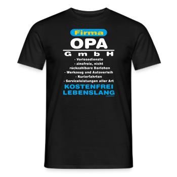 Opa GmbH RAHMENLOS® - Männer T-Shirt - Schwarz - Vorne - AI Model Male 178 light (178cm)