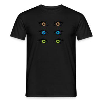 yeux - T-shirt homme - noir - Devant - AI Model Male 178 light (178cm)