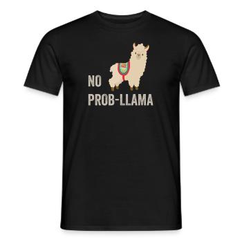 No Prob Llama, Llama drôle, Cadeaux Llama, Drama Llama - T-shirt homme - noir - Devant - AI Model Male 178 light (178cm)