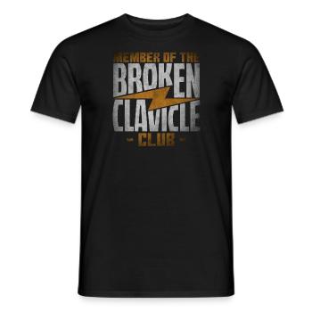 Member Of The Broken Clavicle Club Gift - Men's T-Shirt - black - Front - AI Model Male 178 light (178cm)