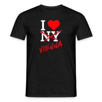 I Love Vienna - Men's T-Shirt - black - Front - AI Model Male 178 light (178cm)