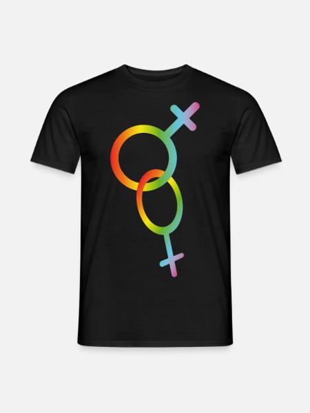 Gay homo lesbian | lesbian - Men's T-Shirt - black