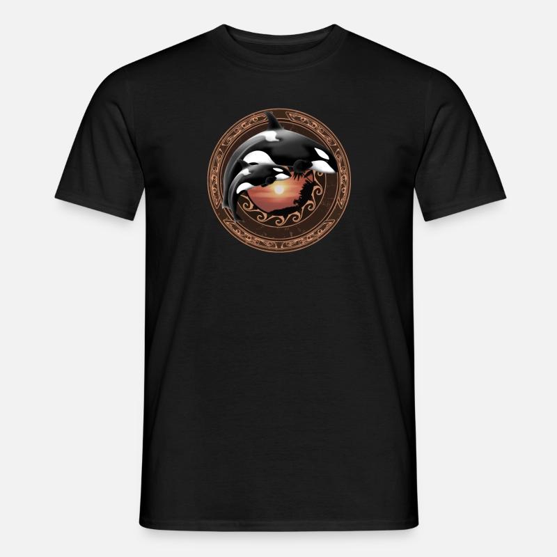 Orca Killerwal - Männer T-Shirt - Schwarz