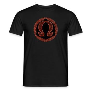 Omega symbol - Men's T-Shirt - black - Front - AI Model Male 178 light (178cm)