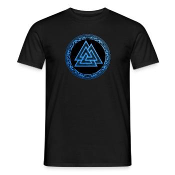 Valknut - Männer T-Shirt - Schwarz - Vorne - AI Model Male 178 light (178cm)
