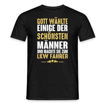 LKW Fahrer - LKW Fahrer - Männer T-Shirt - Schwarz - Vorne - AI Model Male 178 light (178cm)