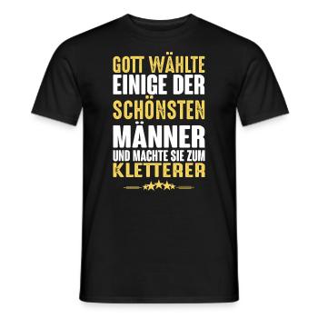 Klettern - Kletterer - Männer T-Shirt - Schwarz - Vorne - AI Model Male 178 light (178cm)