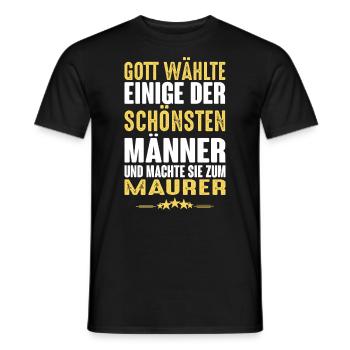 Maurer - Maurer - Männer T-Shirt - Schwarz - Vorne - AI Model Male 178 light (178cm)